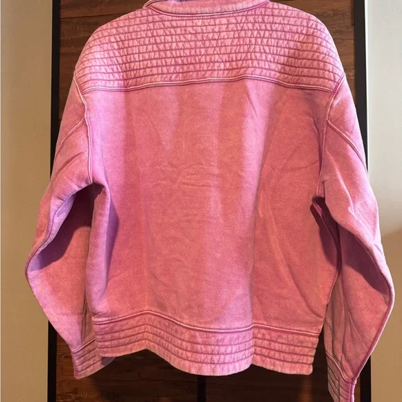 Zenana Outfitters Mineral Washed Pink Pullover - Picture 6 of 8